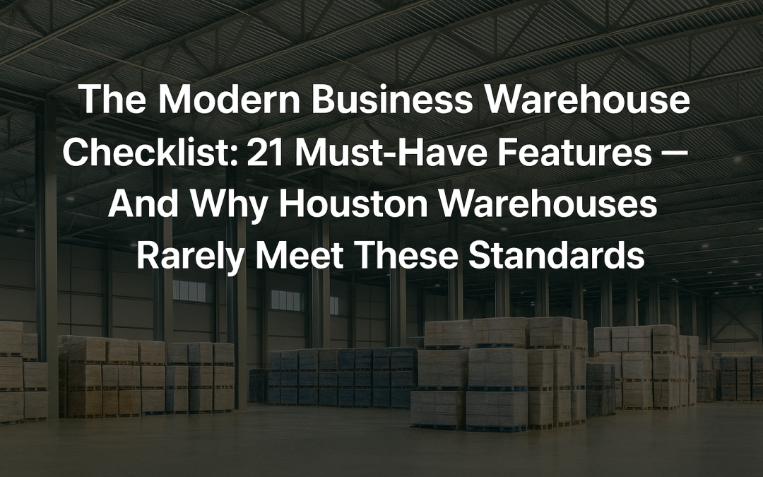 Modern Warehouse Checklist: Why Webster Wins